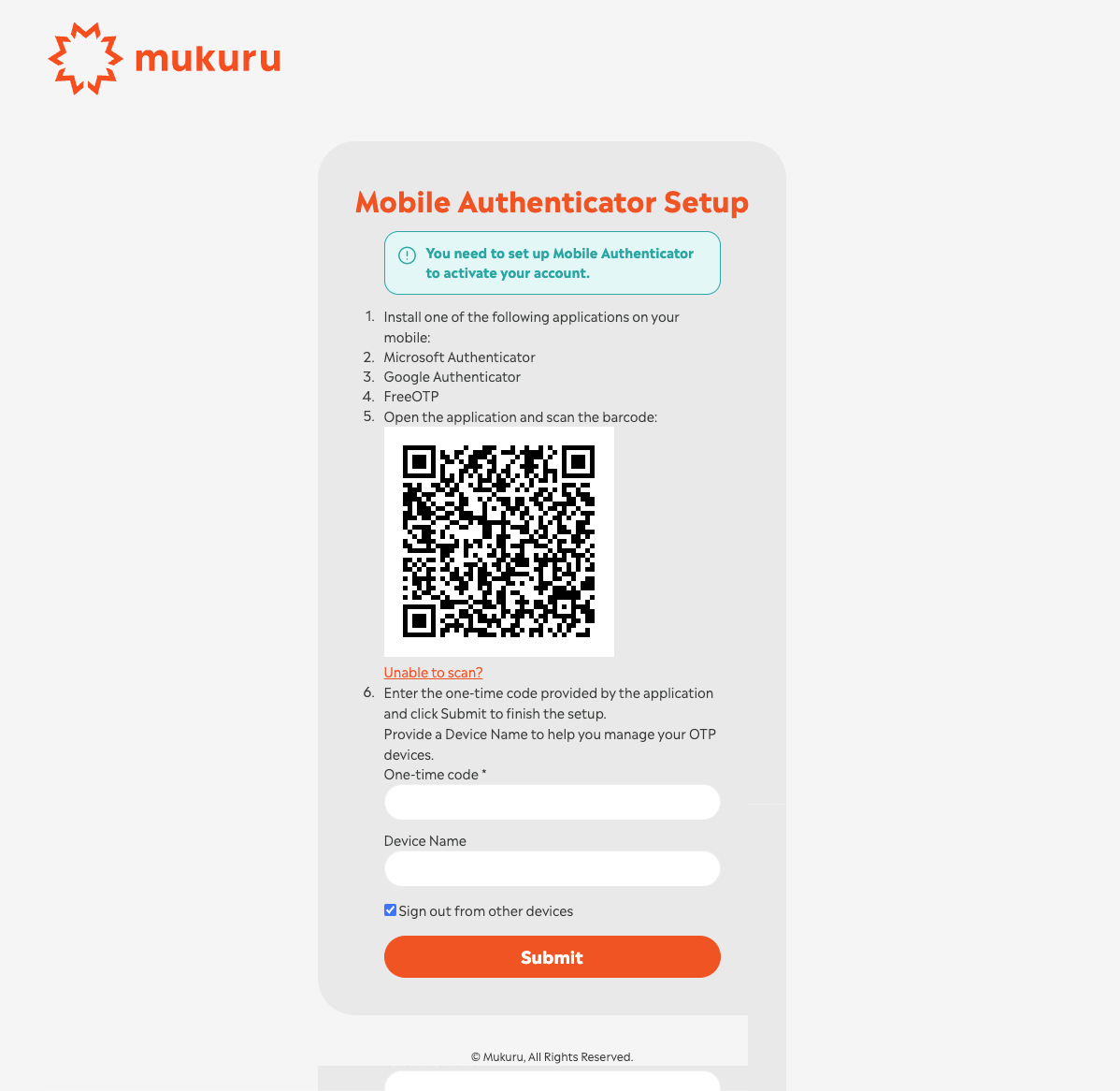 A screenshot of a mobile authenticator

Description automatically generated